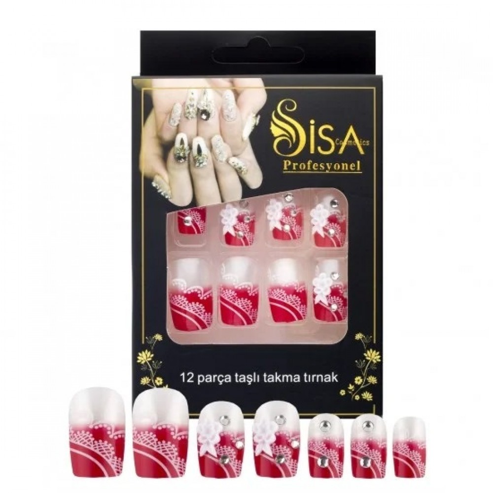 Sisa Taşlı Takma Tırnak B9